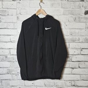 Nike Pro Dri-FIT Black Full Zip Athletic Jacket Hoodie Size M